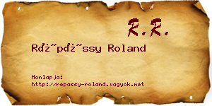 Répássy Roland névjegykártya